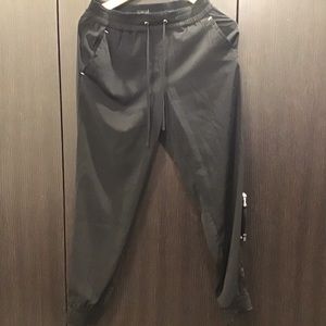 Black soft jogger pant with silver cliff from Dynamite store